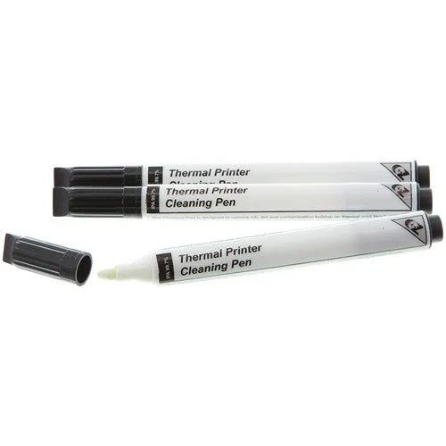 Thermal printer cleaning pens with black caps for printer maintenance and cleaning