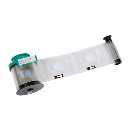 Evolis printer hologram ribbon cartridge for ID card printing, isolated on white background