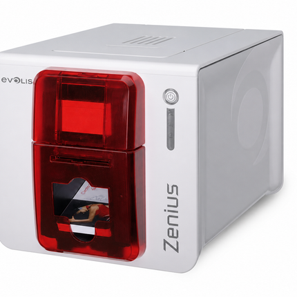 Evolis Zenius Single-Sided ID Card Printer w/ Springcard Crazy Writer HSP Contactless Encoder - ZN1H00HSRS