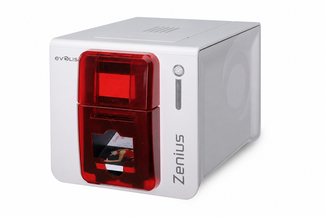 Evolis Zenius Single-Sided ID Card Printer w/ Springcard Crazy Writer HSP Contactless Encoder - ZN1H00HSRS