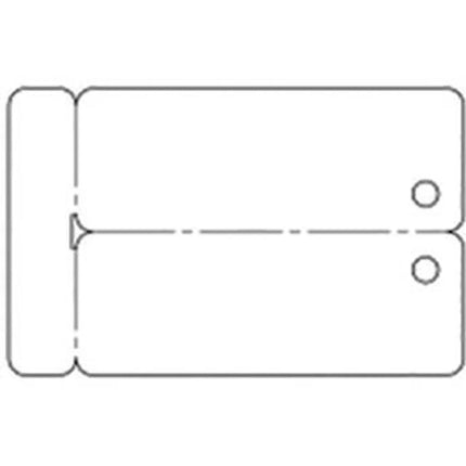 Blank perforated key tags template with two tags and round holes for ID card printing