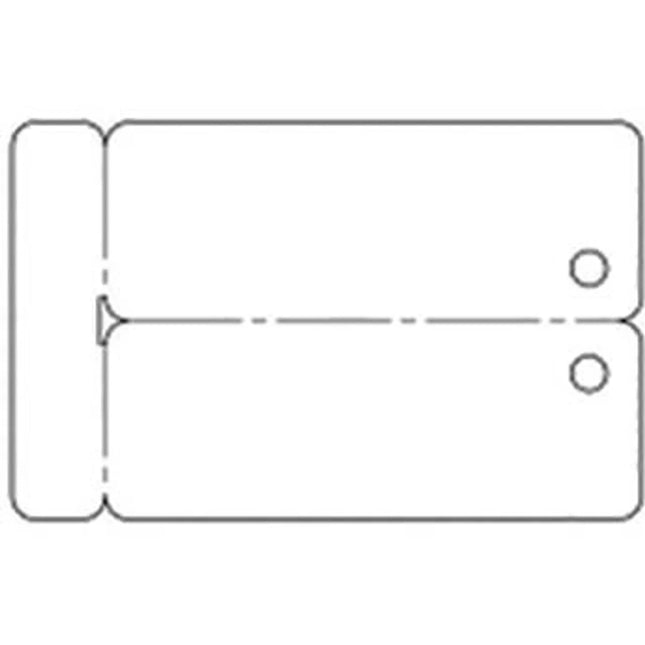 Blank perforated key tags template with two tags and round holes for ID card printing