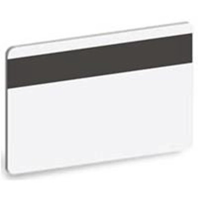 Blank white magstripe card with black magnetic stripe for ID card printing
