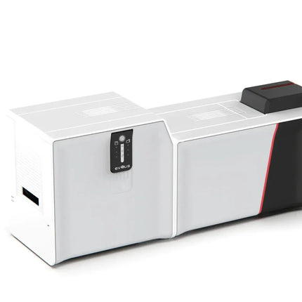 Evolis card printer with Lamination Module for ID card printing, white and black design